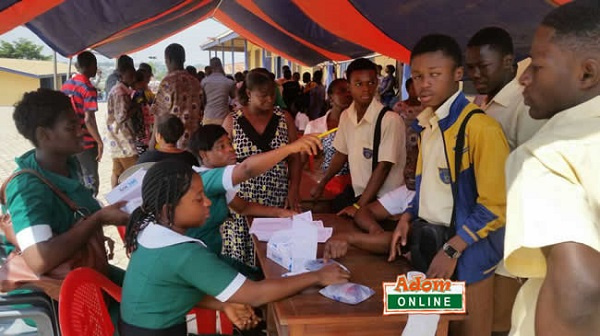 Students receiving the Vaccines