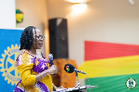 Mayor of Accra, Elizabeth Kwatsoe Sackey speaking at a workshop organised by AMA