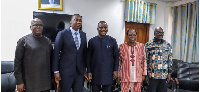 Samuel Abu Jinapor, Minister for Lands and Natural Resources with the delegation from Burkina Faso