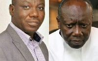 MP for Bolga Central, Isaac Adongo and Minister of Finance, Ken Ofori-Atta