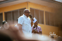 John Mahama speaking at the DC Kwahu Easter 24-hour walk on Easter Sunday