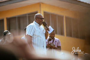 John Mahama speaking at the DC Kwahu Easter 24-hour walk on Easter Sunday