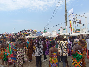 Residents of Ho display their culture on the streets