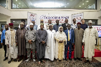 The award receivers, organizers and some religious leaders in a group photo