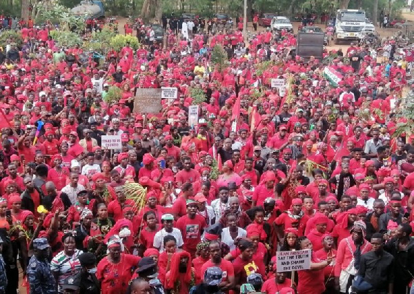 Hundreds of residents poured onto streets in Ketu South to demand right verdict of the election