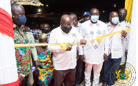 President Nana Addo Dankwa Akufo-Addo commissioning the hospital facility