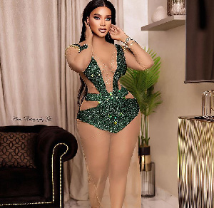 Benedicta Gafah stuns in green dress