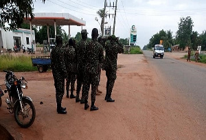 Some of the military men deployed to Volta Region