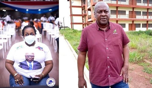 Maame Yaa Aboagye, Deputy Communication Director, NPP, and John Dramani Mahama