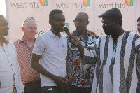 Kwame Okyere tells the story of how he won the KIA Rio as the Chairman, Kofi Sekyere, looks on