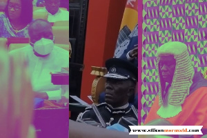 Ken Ofori-Atta, Justice Anin-Yeboah were caught dozing during the president's address