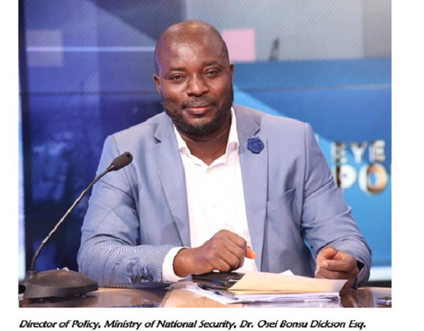 The Director of Policy at the Ministry of National Security, Dr. Osei Bonsu Dickson Esq.