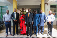 Samuel Abu Jinapor with the members of the committee