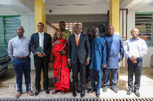 Samuel Abu Jinapor with the members of the committee