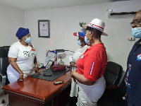 The donations were received in seperate ceremonies by the NPP National Womens Orgaaniser