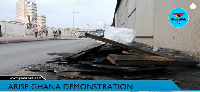 A chaotic scene at the Kwame Nkrumah Interchange