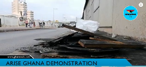 A chaotic scene at the Kwame Nkrumah Interchange