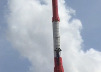 The victim climbing the mast