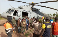 Major General Emmanuel Wekem Kotia's arrival with other offficial