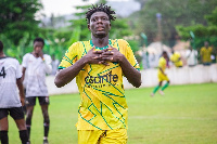 Bibiani Gold Stars  striker,  Ibrahim Laar