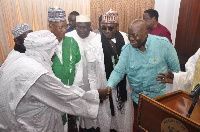 President Nana Addo Dankwa Akufo-Addo with some leaders of Songhai community