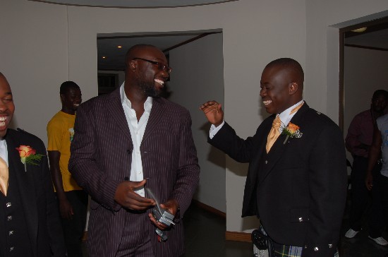 Paul in a hearty chat with his pal, Komla Dumor (of JOY FM)