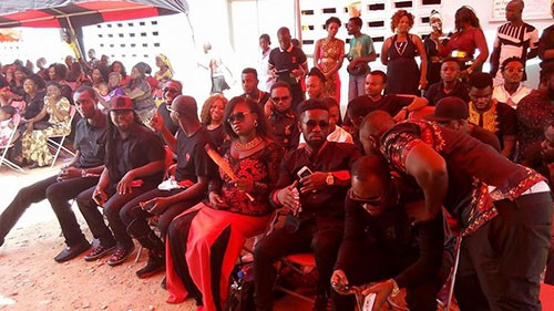 Celebrities at the funeral of Bisa K'dei's mother