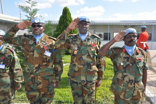 (From right) The CONTICO, the Commanding Officer and the   Deputy Commanding Officer at the parade