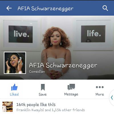 Afia Schwarzenegger’s Facebook page hacked