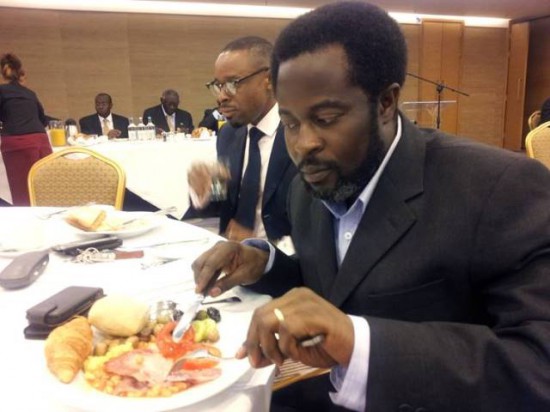 Sammy Ankrah at a dinner with Ex President Kuffour and other NPP executives