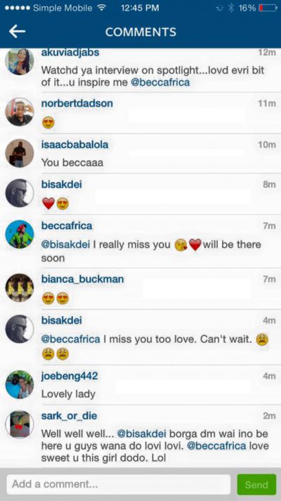 Is Bisa Kdei and Becca dating?