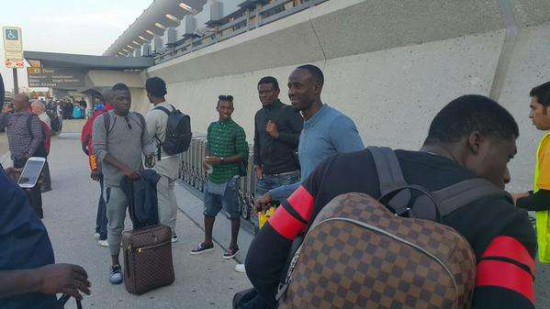 Black Stars arrive in Washington