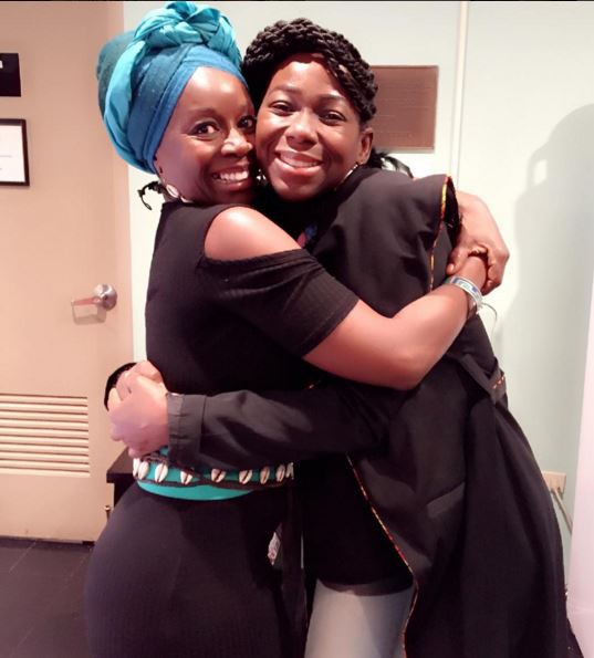 Ama K Abebrese with Akosua Busia