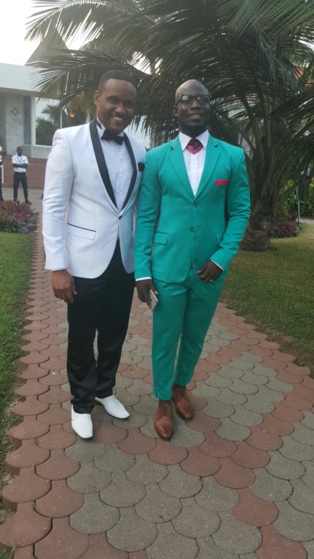 Actor Omar Captan and Stephen Appiah, former Black Stars captain