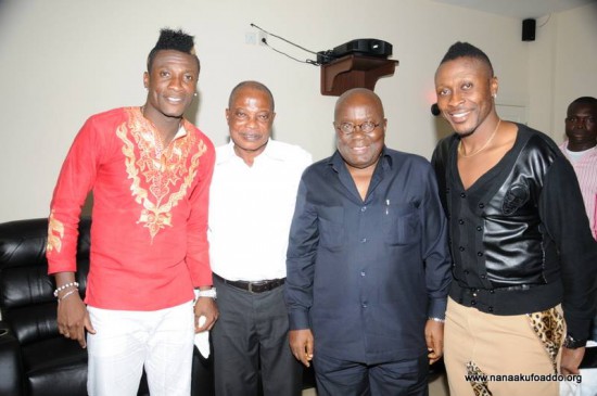 Nana Addo with the Gyan's family