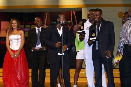 Obrafuor delivers speech and dedicates his award to his 