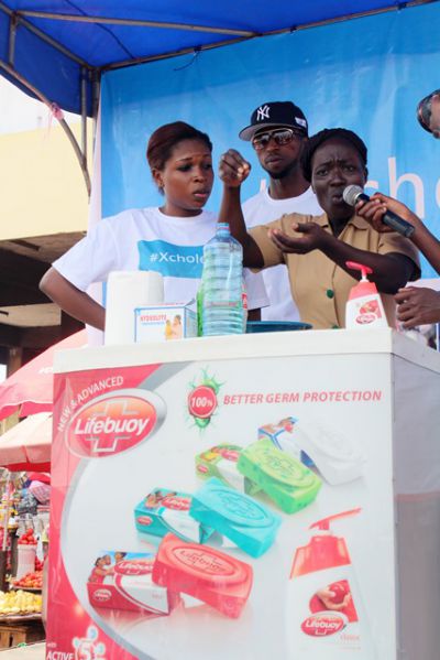 Joselyn Dumas storms Kaneshie market with her ‘Xcholera Campaign’