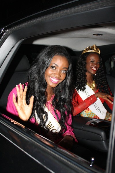 <em>Naa Okailey Shooter with Miss Ghana 2013 Giuseppina Baafi</em>