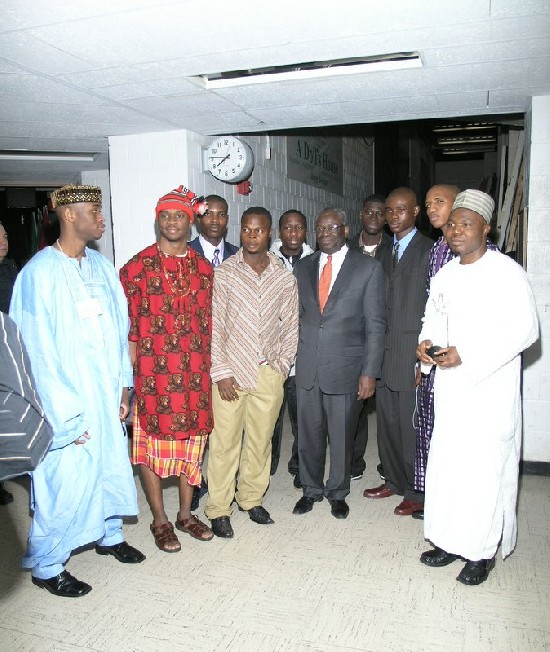 Prof. Gambari in a group pose with some members of the ASA