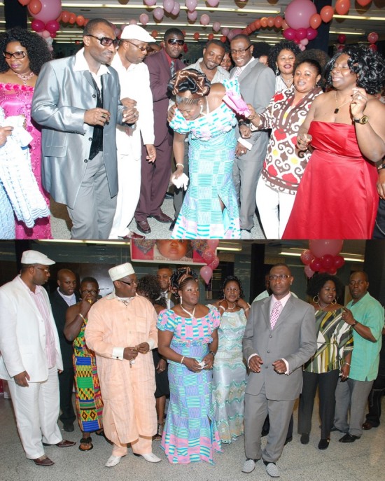 top - Mrs Osei showing her dance moves bottom - more dancing