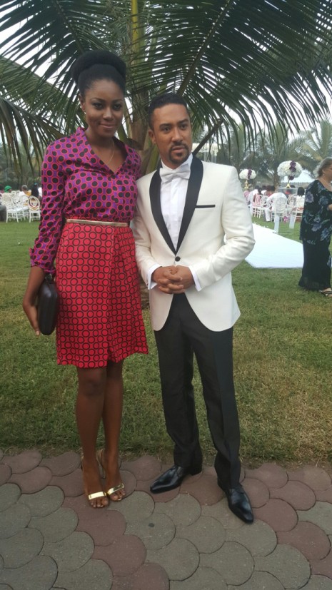 Majid pose with Yvonne Nelson