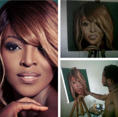 Photo: Fan shows Yvonne Okoro love with her portrait