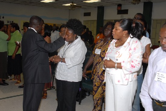 Ministration—During deliverance time, Pastors laid hands on and prayed 
for members with various problems including financial, demonic encounters, 
sicknesses, marital and employment.