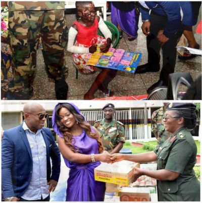 Jackie Appiah visits Accra fire and flood victims