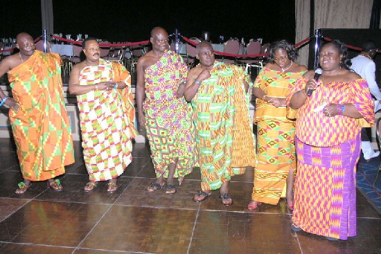 Mrs Magaret Bonsu (far right) offering a remark as the organizers posed