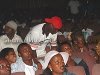 A section of the crowd at the National Theatre