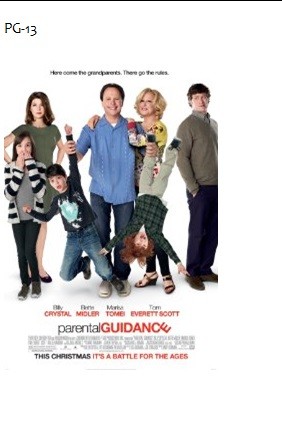 <p><strong>PARENTAL GUIDANCE</strong></p>
<strong>Starring:</strong> Billy Crystal, Bette Midler and Marisa Tomei<br><br>

<strong>Directed By:</strong> Andy Fickman<br><br>

<strong>Genre:</strong> Comedy<br><br> 

Artie and Diane agree to look after their three grandkids when their type-A helicopter parents need to leave town for work. Problems arise when the kids' 21st-century behaviors collide with Artie and Diane's old-school methods.<br><br>

<strong>Running Time:</strong> 104 mins<br><br>

<strong>Showing Times:</strong>12:00pm, 2:15pm, 4:30pm  &6:45pm<br>
<br>