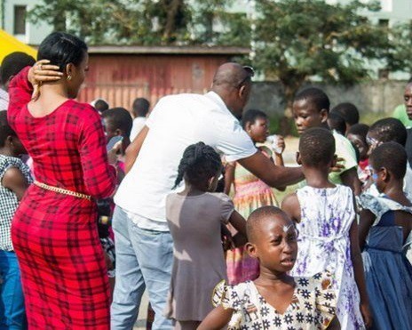 Chris Attoh and Damilola celebrates son's birthday at Osu Children's Home