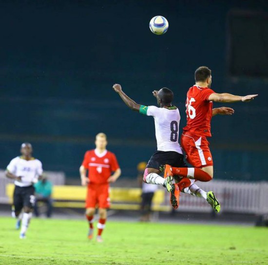 Stand-in Captain for the Black Stars, Agyeman Badu ensuring impressive tackle