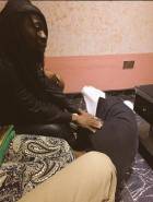 Photos: Pappy Kojo bows and sleeps on the floor for Obrafour